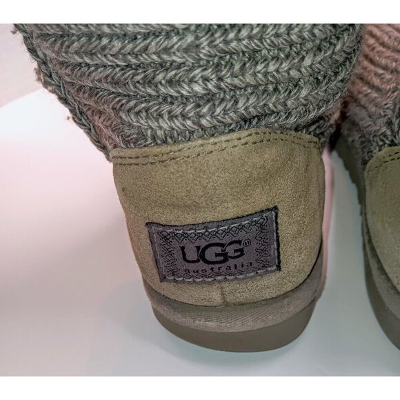 UGG Australia Womens Classic Cardy Tall Knit Boots With Button Detail - Picture 6 of 10